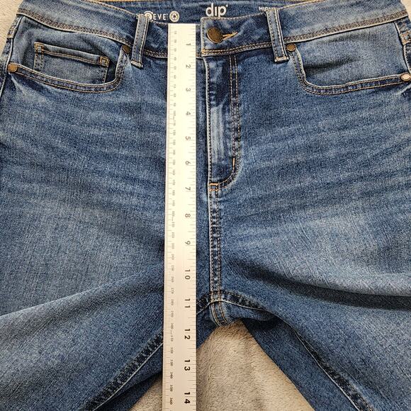 Dip Jeans Womens 10 Blue High Rise Skinny Leg Ankle Stretch Denim Repreve Casual - Picture 10 of 13